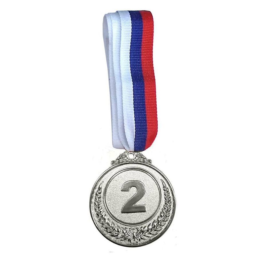 Медаль Спортекс F18524 серебристый