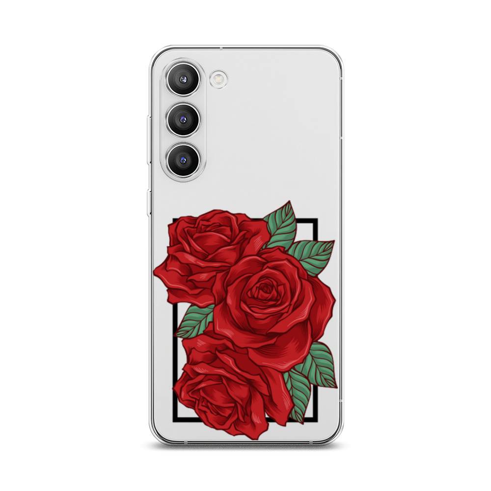 

Чехол на Samsung Galaxy S23 Plus 5G "Три алые розы", 2107450-2