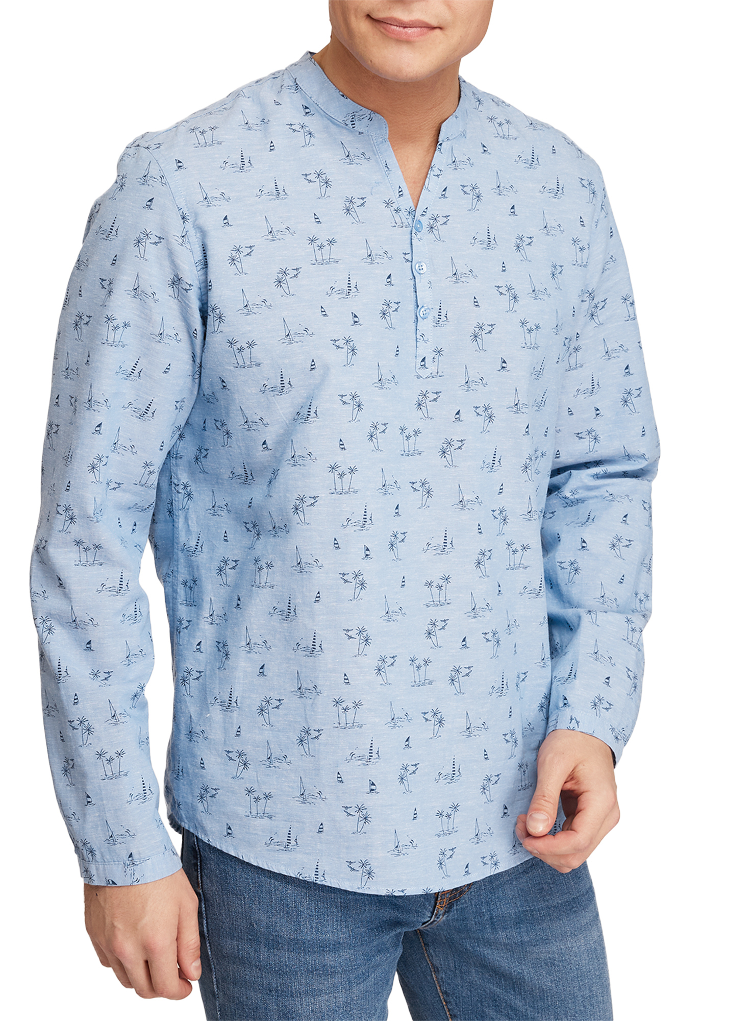 фото Рубашка мужская oodji 3b320002m-2 синяя 2xl