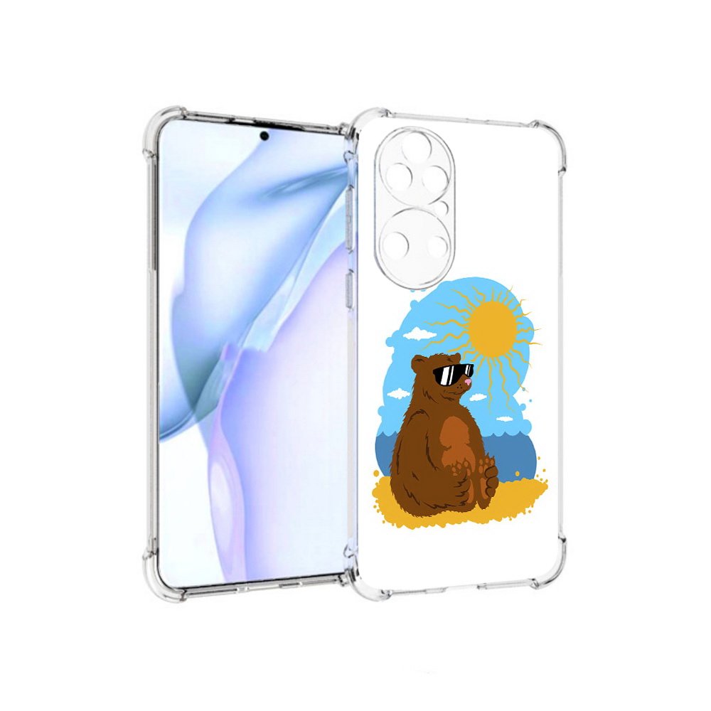 

Чехол MyPads Tocco для Huawei P50 медведь на чиле, Прозрачный, Tocco