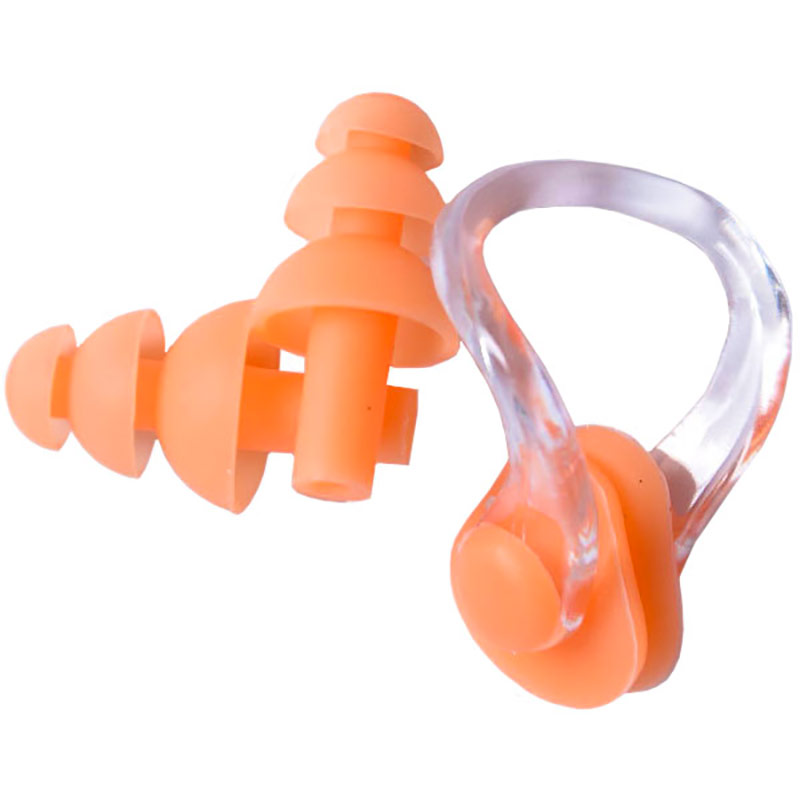 Комплект беруши + зажим для носа Спортекс E36867-5 оранжевый