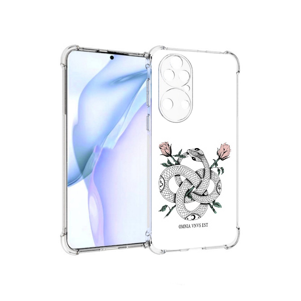 

Чехол MyPads Tocco для Huawei P50 нарисованная змея абстракция, Прозрачный, Tocco