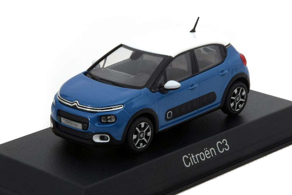 Модель коллекционная NOREV Citroen C3 2016 cobalt blue/white