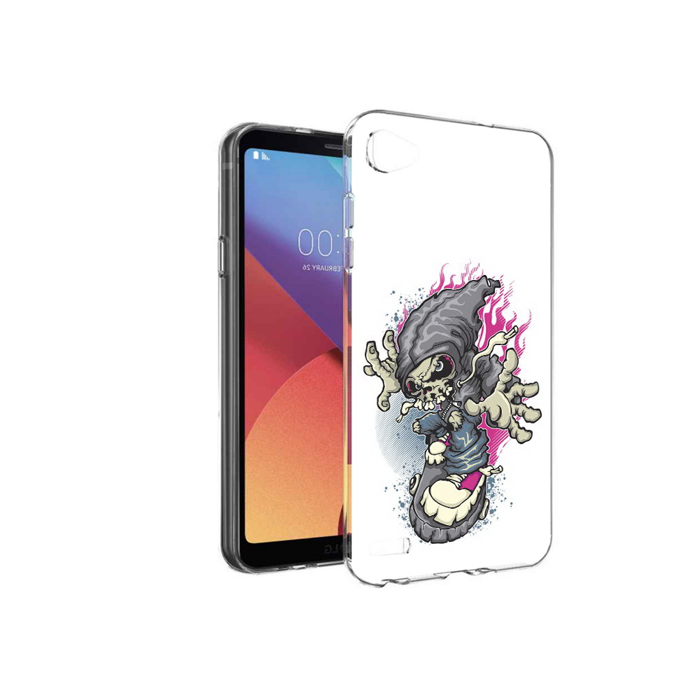 фото Чехол mypads tocco для lg g6 mini нарисованный скелет на скейт борде