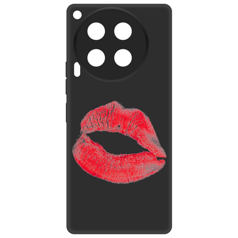 

Чехол-накладка Krutoff Soft Case След помады для TECNO Camon 30 черный