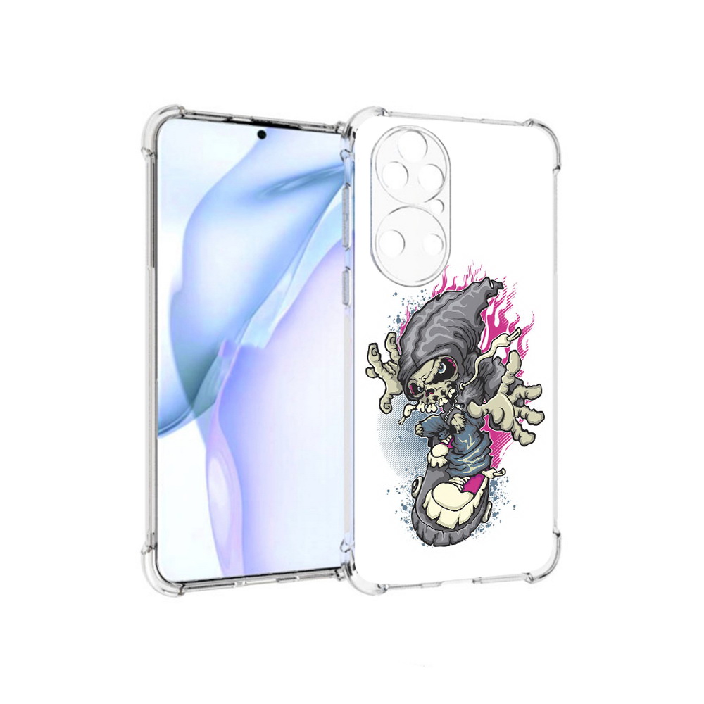 фото Чехол mypads tocco для huawei p50 нарисованный скелет на скейт борде