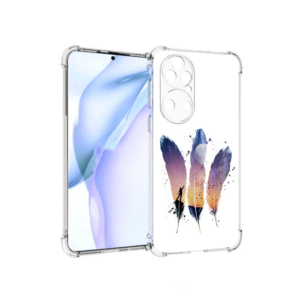 

Чехол MyPads Tocco для Huawei P50 небесные перья, Прозрачный, Tocco