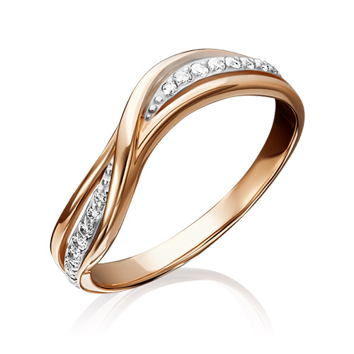 

Кольцо из красного золота р.  PLATINA jewelry 01-4536-00-401-1110-03, фианит, 01-4536-00-401-1110-03