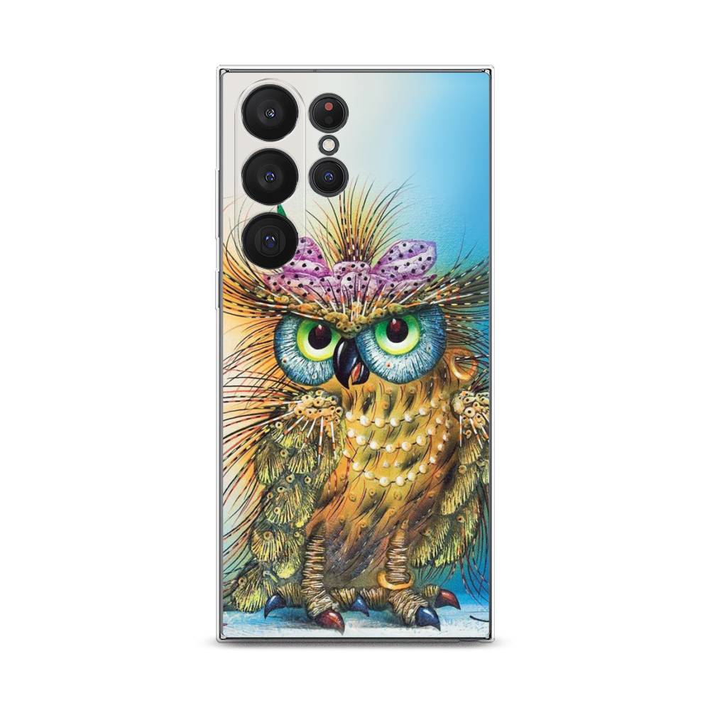 

Чехол на Samsung Galaxy S23 Ultra 5G "Модная сова", Коричневый;голубой, 2107550-1