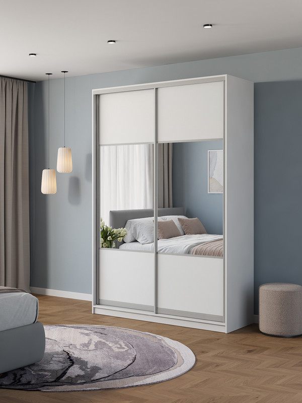 

Шкаф купе Армариум Атина 160х50х240 белый комбинированный, Атина03