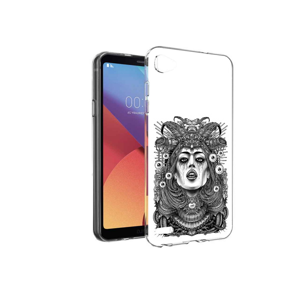 

Чехол MyPads Tocco для LG G6 mini портрет девушки черно белый, Прозрачный, Tocco