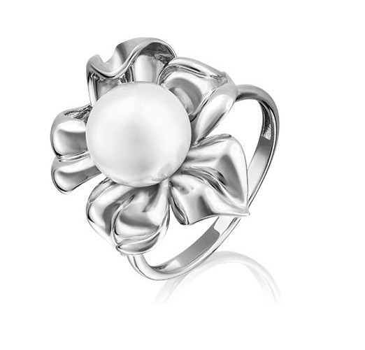 

Кольцо из белого золота с жемчугом р. 18,5 PLATINA jewelry 01-4820-00-301-1120-31, 01-4820-00-301-1120-31