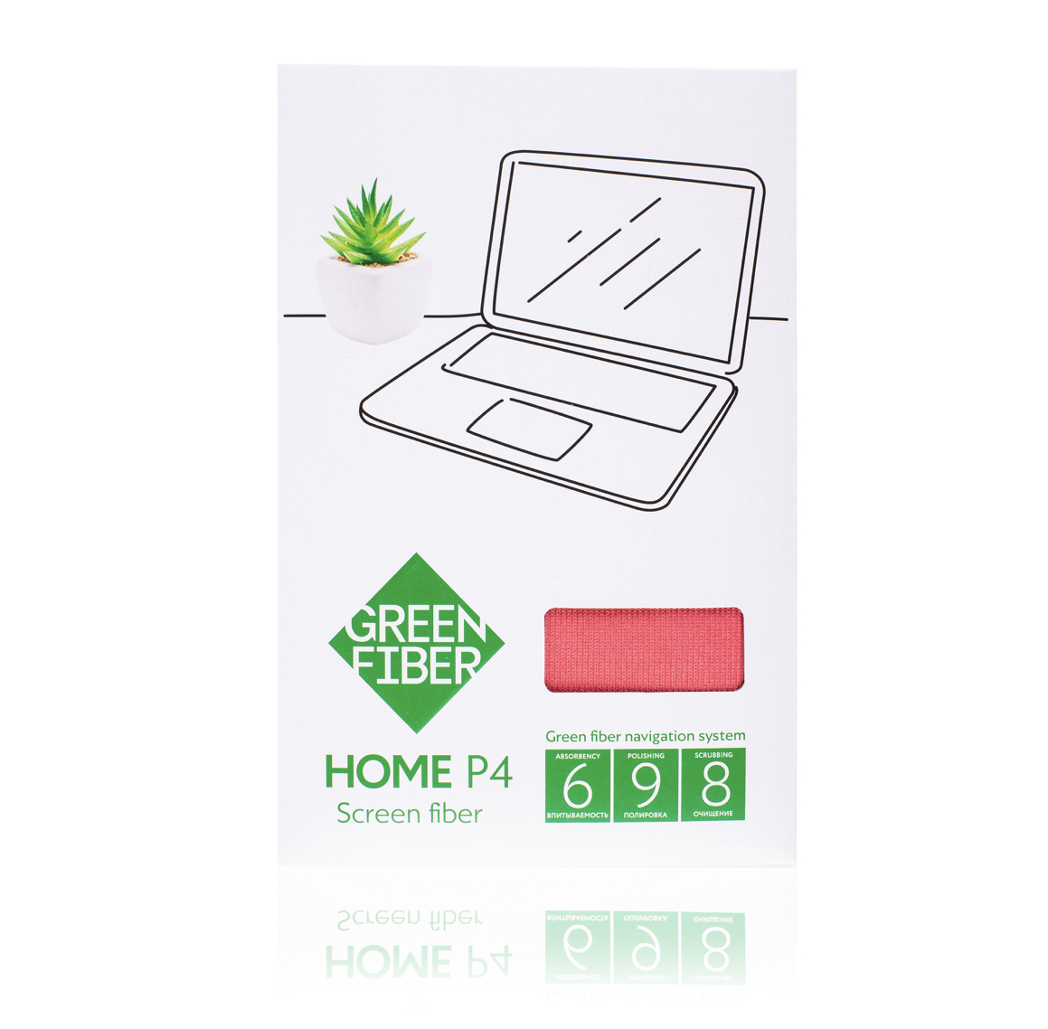 Салфетка для экранов GreenWay Green Fiber Home