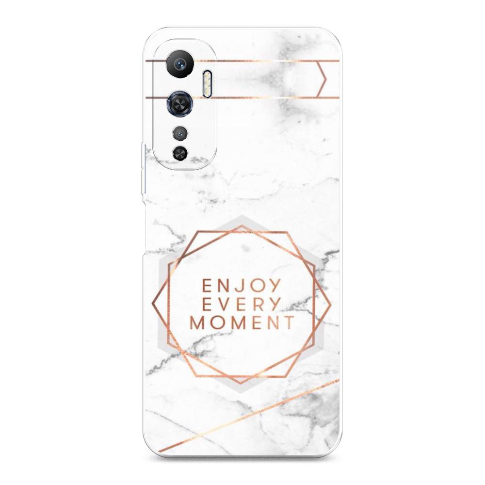 

Чехол Awog на Infinix Hot 20 4G "Enjoy every moment мрамор", Белый;розовый;серый, 3103150-7