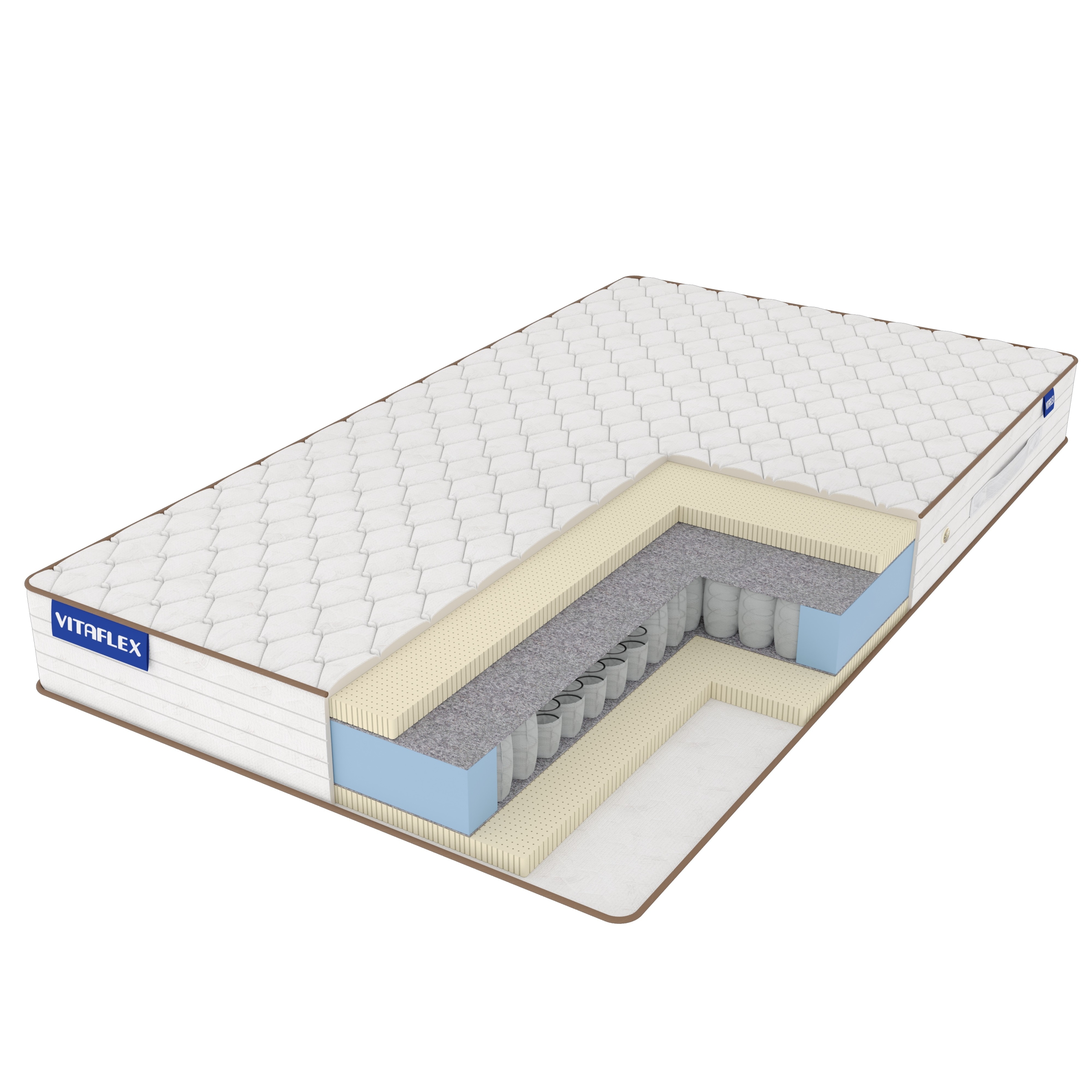 

Матрас Vitaflex Nature Easy 3 S500 180х190, Бежевый;белый;серый;серебристый, Easy 3 S500