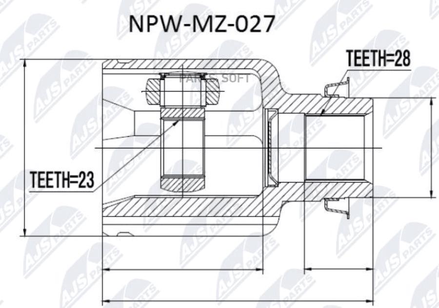 Шрус Наружный, Mazda 3 Bk /Atm/ 2.0 03- /Прав/ NTY арт. NPWMZ027