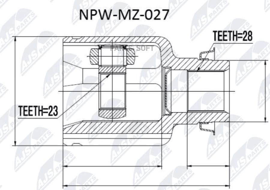 

Шрус Наружный, Mazda 3 Bk /Atm/ 2.0 03- /Прав/ NTY арт. NPWMZ027