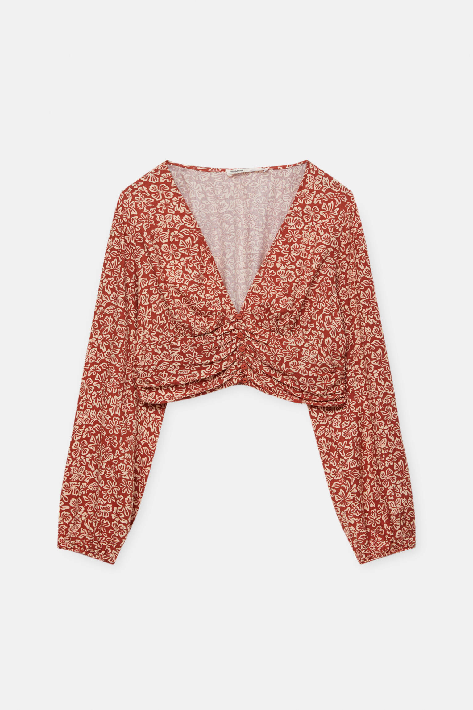 Топ женский Pull&Bear PUL559297948 красный S. Доставка из-за рубежа.