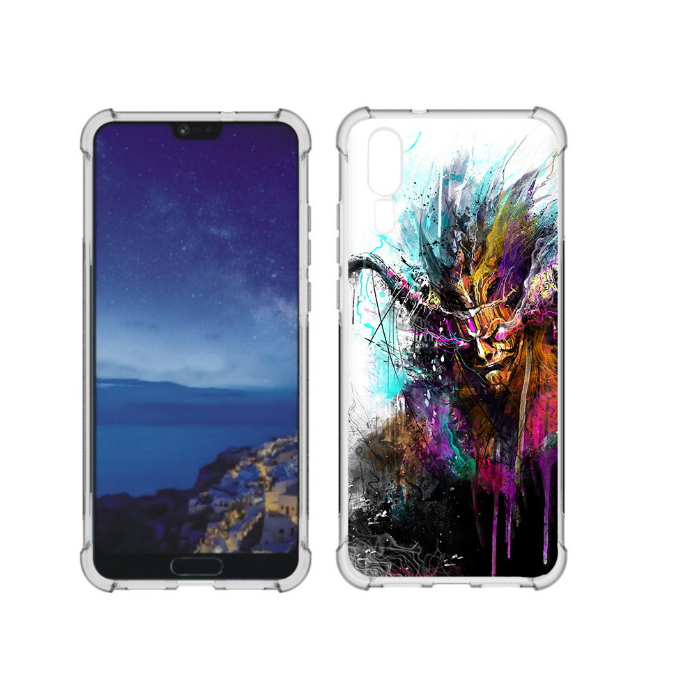 

Чехол MyPads Tocco для Huawei P20 яркий дьявол (PT108006.52.709), Прозрачный, Tocco