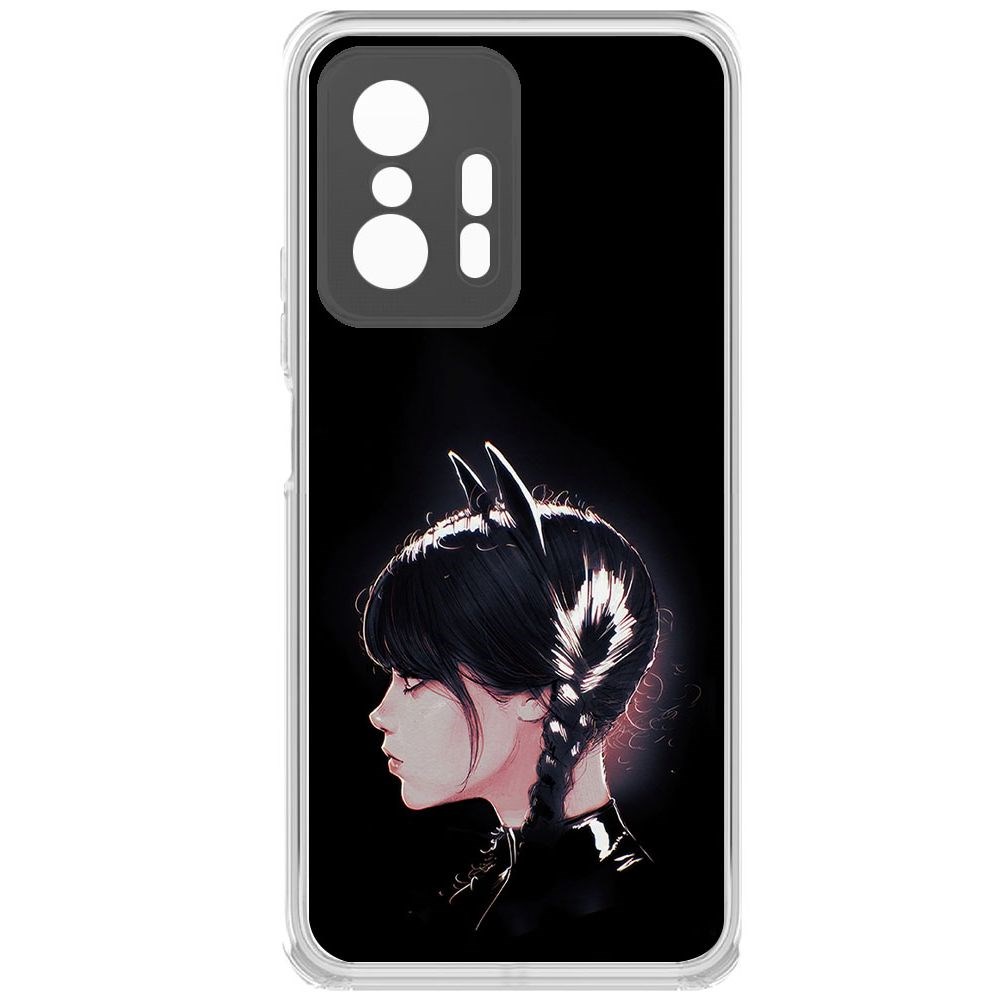 

Чехол-накладка Krutoff Clear Case Уэнсдей Аддамс - Кошка Уэнсдей для Xiaomi 11T Pro, Прозрачный
