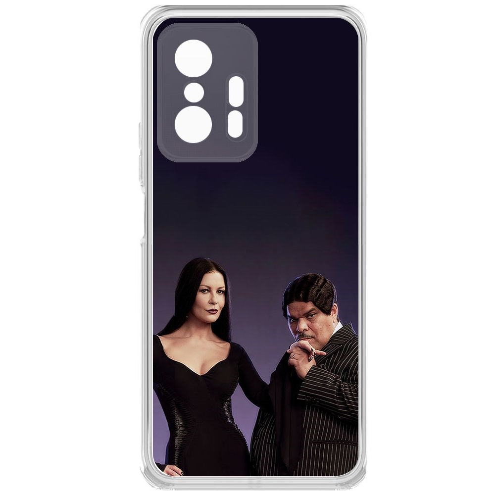 

Чехол-накладка Krutoff Clear Case Уэнсдей Аддамс - Мортиша и Гомес для Xiaomi 11T Pro, Прозрачный
