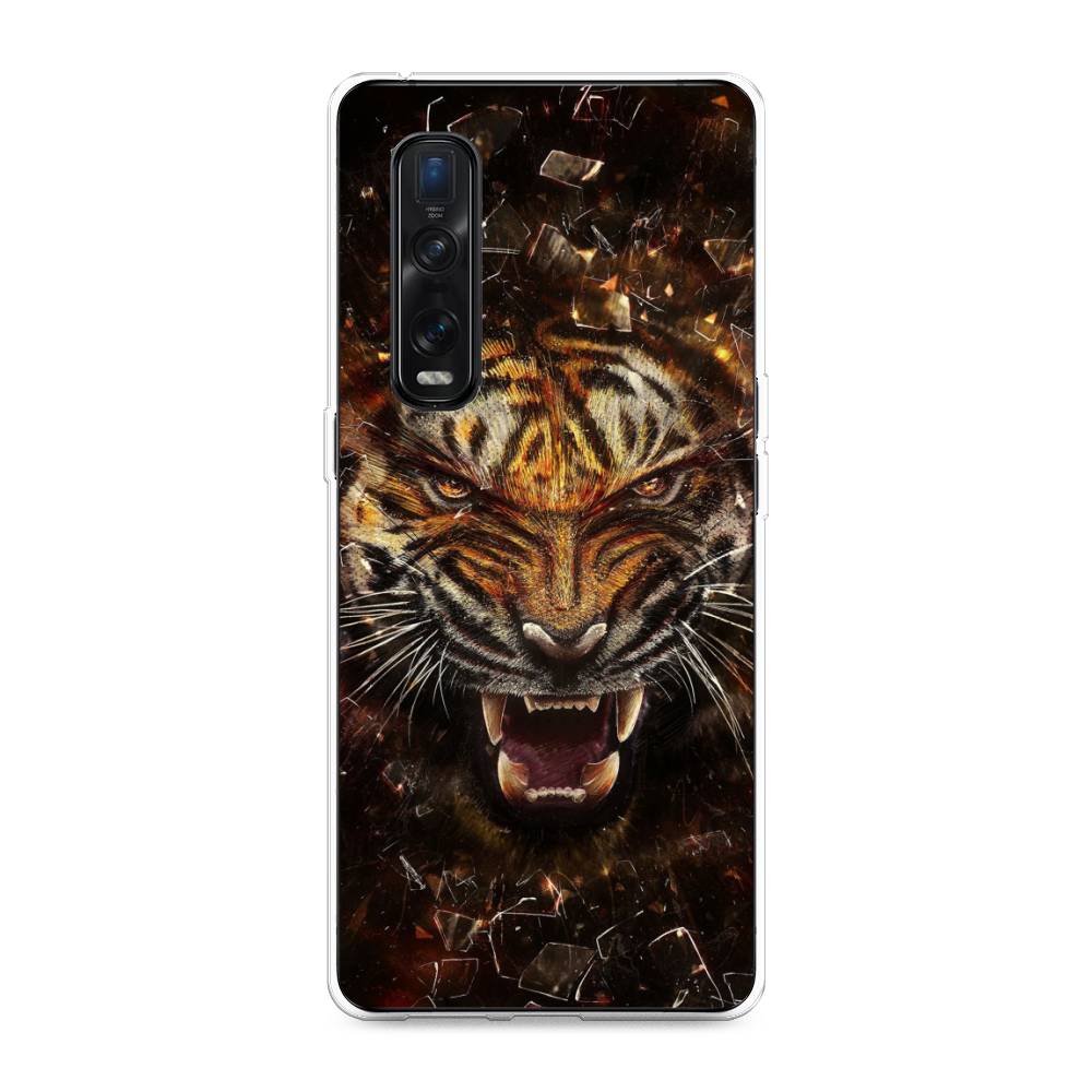 

Чехол для Oppo Find X2 Pro "Тигр осколки", Оранжевый;серый;черный, 253350-1
