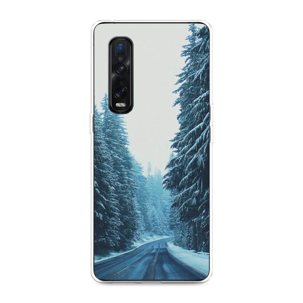 

Чехол для Oppo Find X2 Pro "Зима 9", Бежевый;голубой;черный, 253350-2