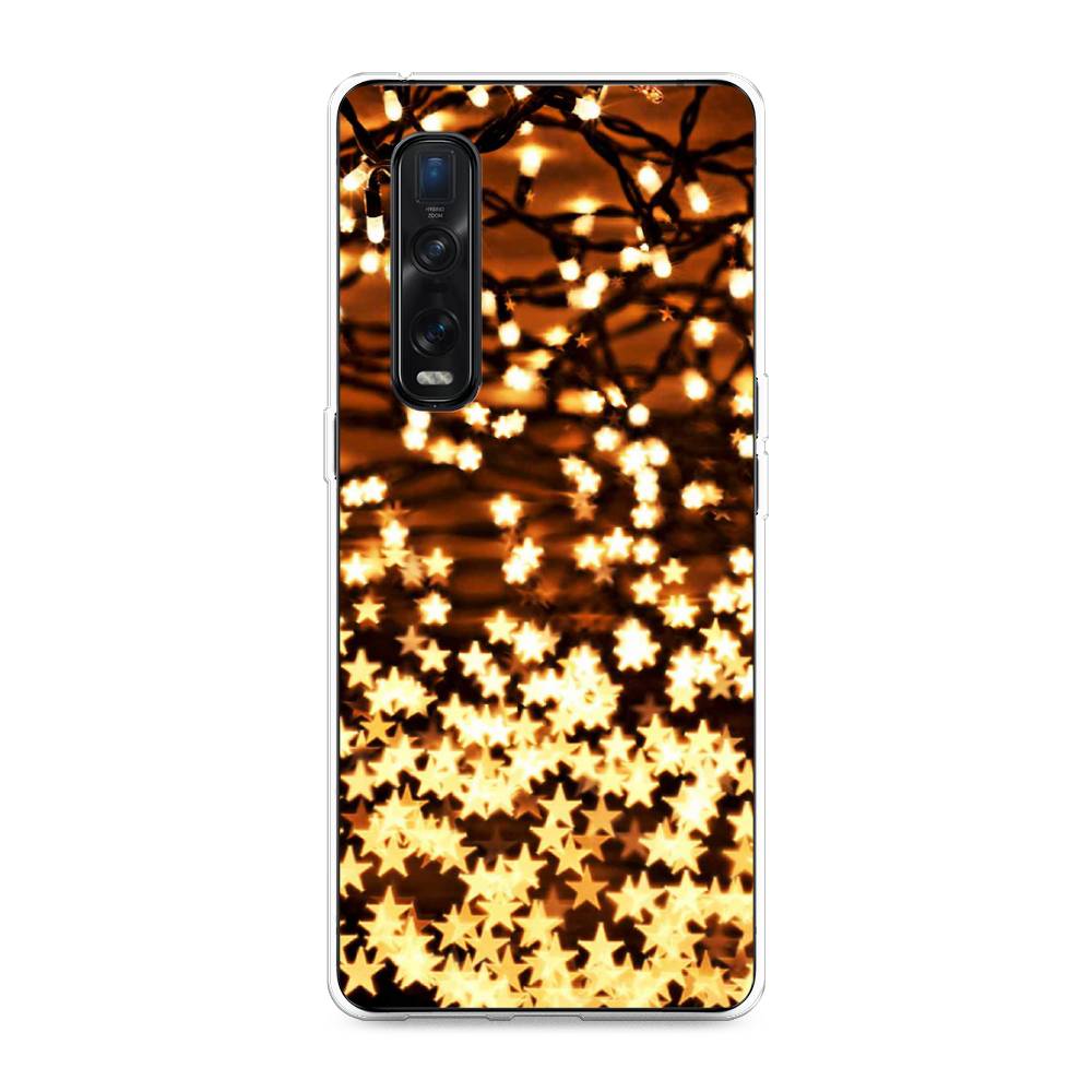 

Чехол для Oppo Find X2 Pro "Новогодняя гирлянда", Золотистый, 253350-5