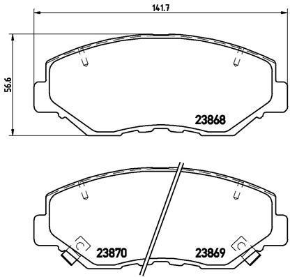 

Тормозные колодки brembo передние для Honda Accord 7 2003- P28035