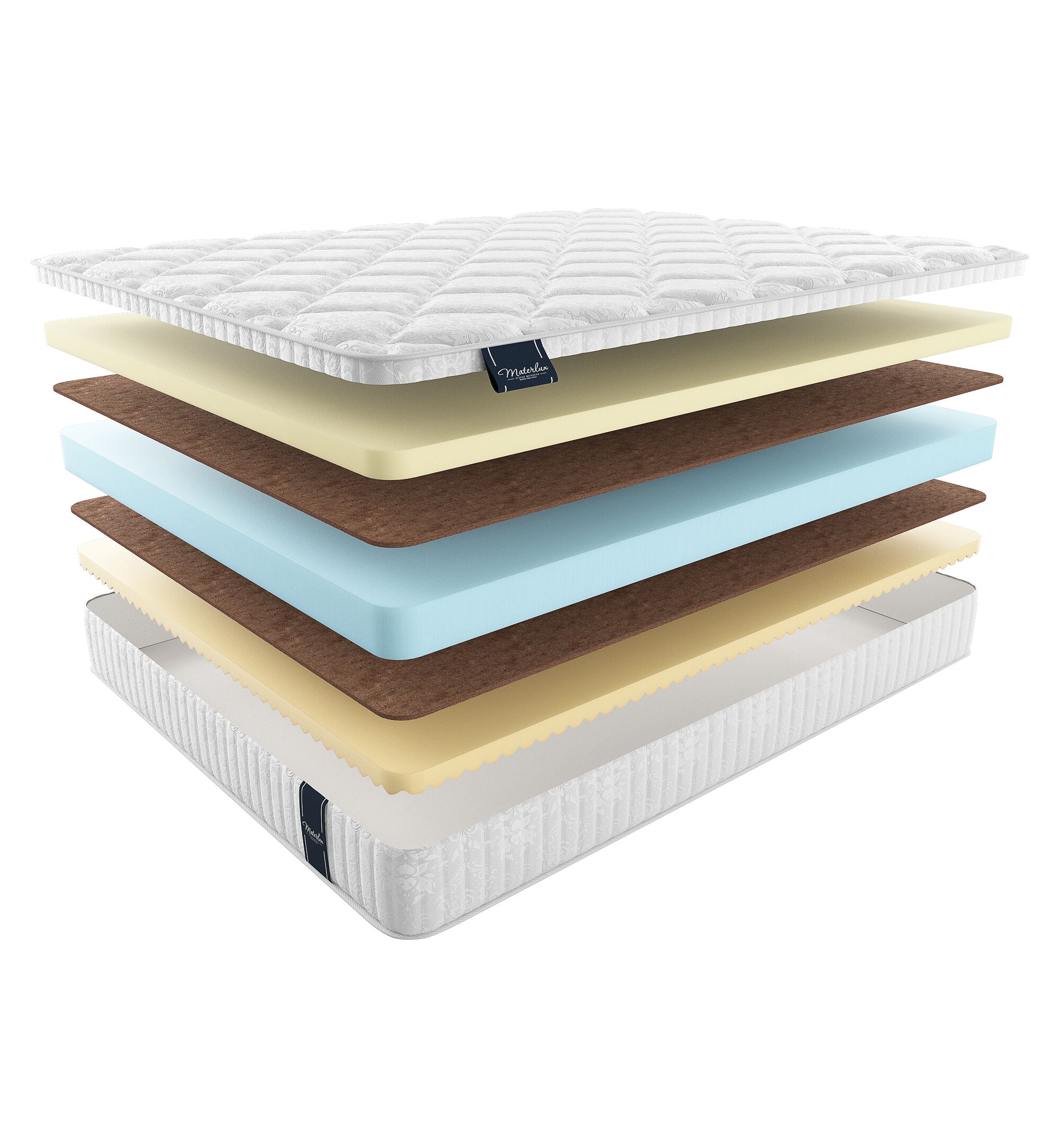 

Матрас Materlux New Elite Enna 195х210, Бежевый;белый;серый;серебристый, Enna