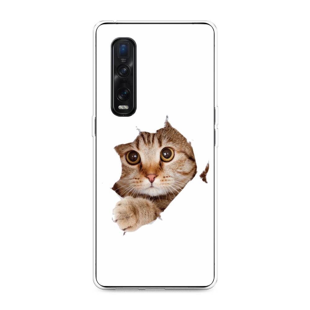 

Чехол для Oppo Find X2 Pro "Кот и бумага", Белый;коричневый, 253350-1