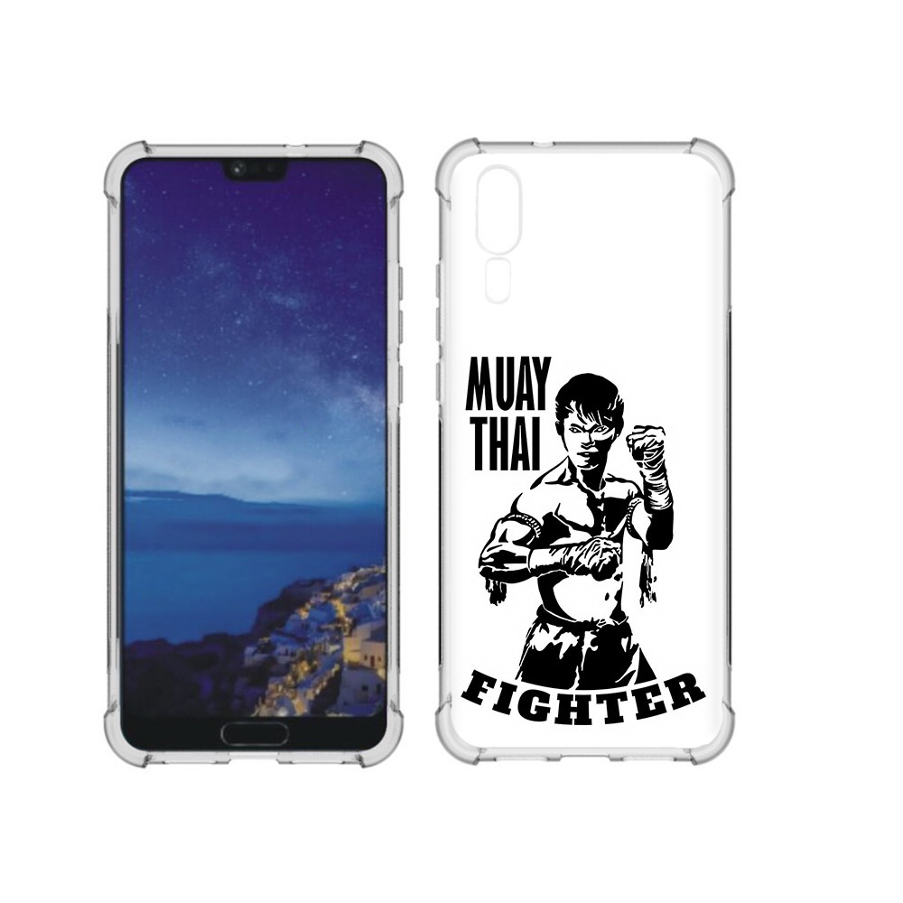 

Чехол MyPads Tocco для Huawei P20 Единоборства муайтай (PT108006.52.76), Прозрачный, Tocco