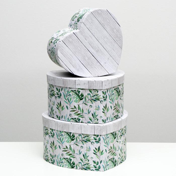 

Набор коробок 3 в 1 "Сердца", 24 х 22 х 12.5 - 19,5 х 17 х 10,5 см, Коллекция "С любовью!"