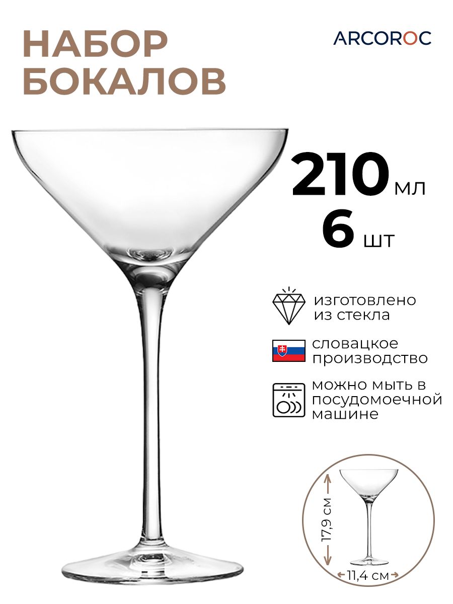 

Набор бокалов ARCOROC 6шт 210мл, Прозрачный