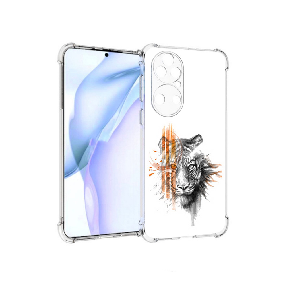 

Чехол MyPads Tocco для Huawei P50 огненный тигр, Прозрачный, Tocco