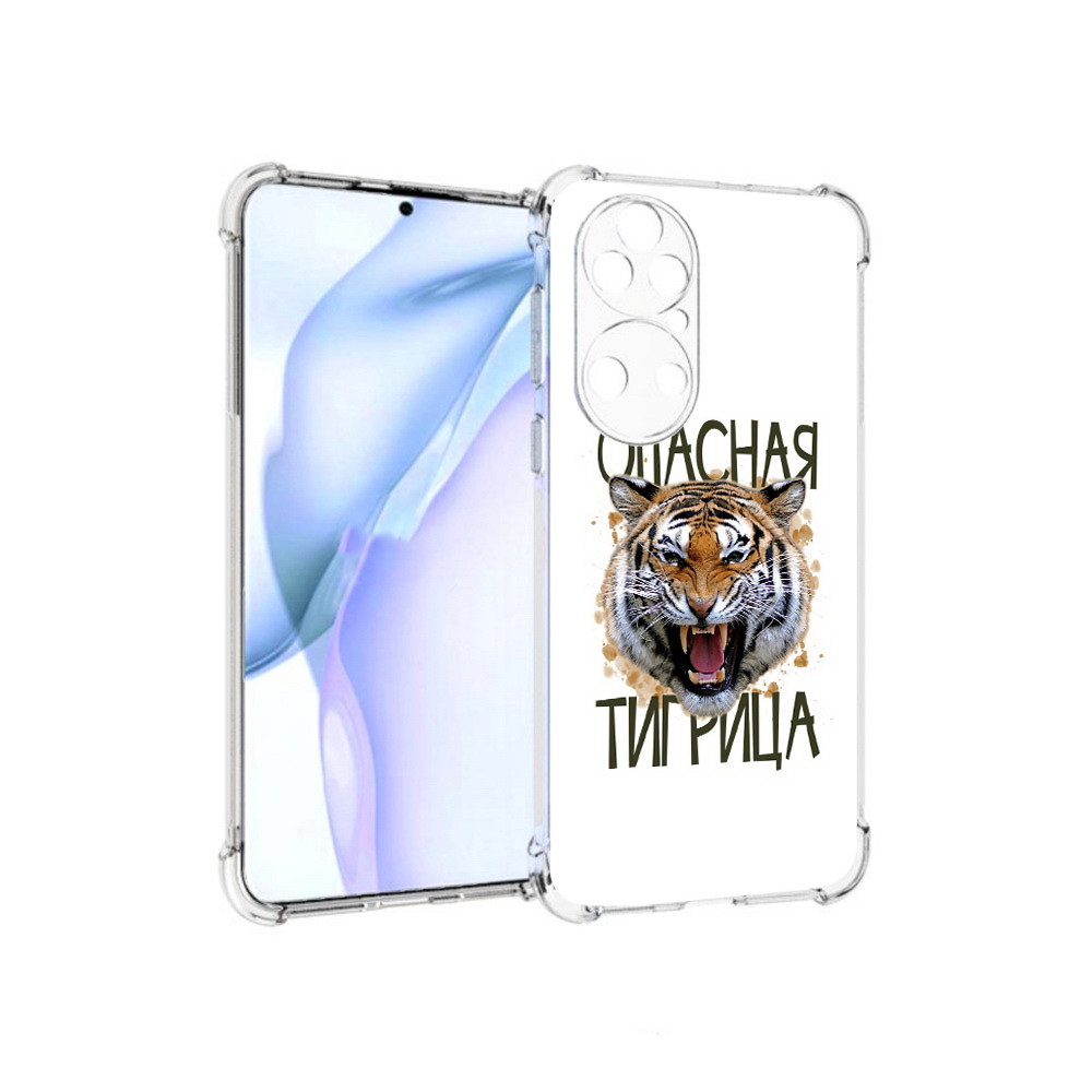 

Чехол MyPads Tocco для Huawei P50 опасная тигрица, Прозрачный, Tocco