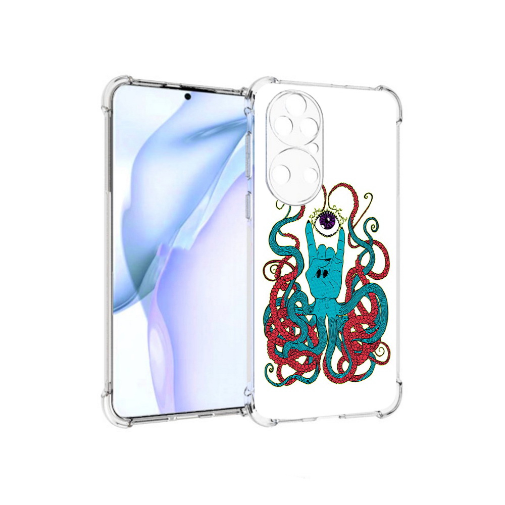 

Чехол MyPads Tocco для Huawei P50 осьминог-рука абстракция, Прозрачный, Tocco