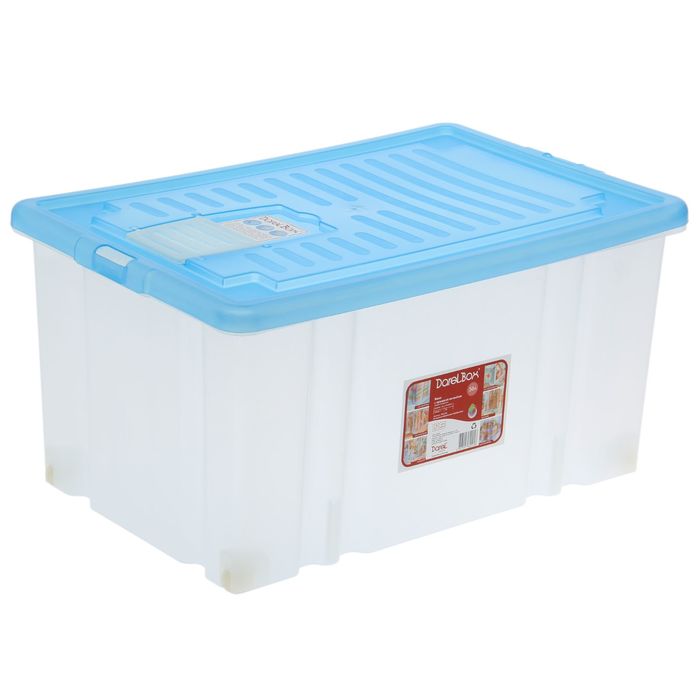 фото Ящик для хранения с крышкой darel-box, 56 л, 60×40×31 см, цвет микс darel plastic