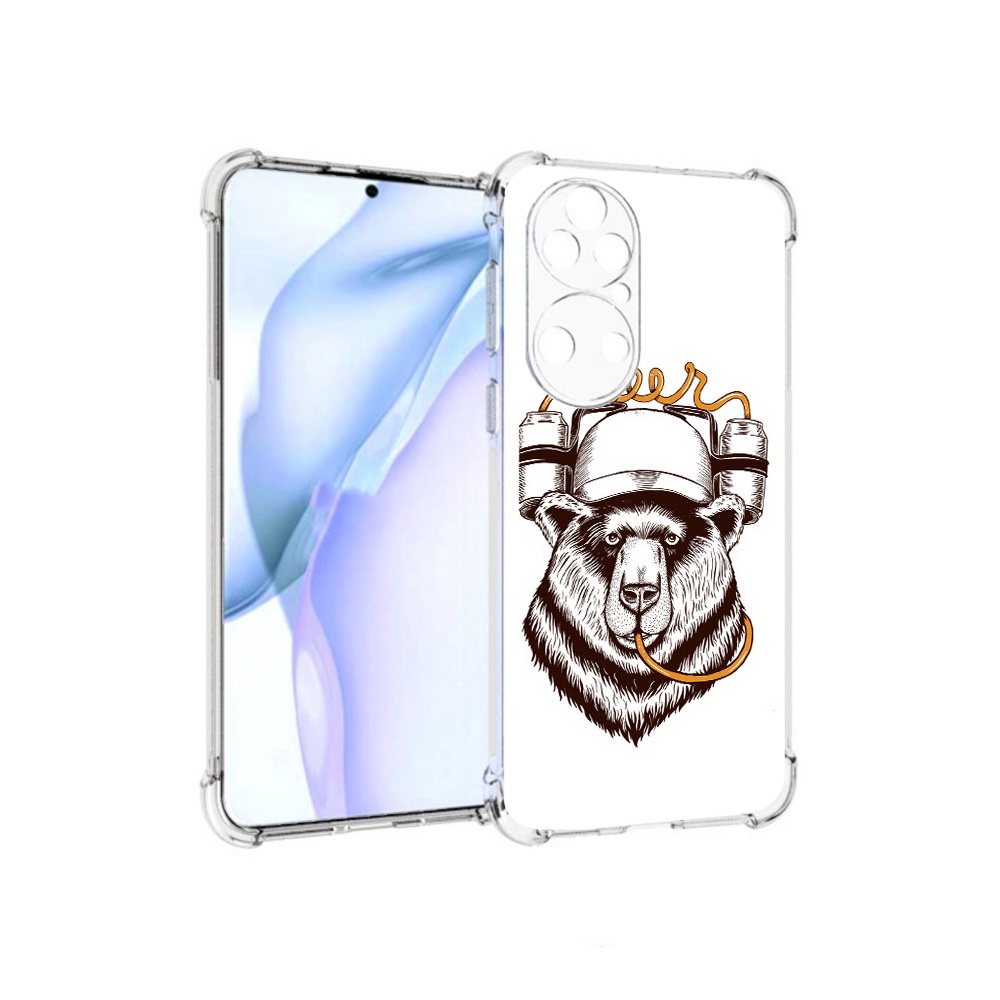 

Чехол MyPads Tocco для Huawei P50 пивной медведь, Прозрачный, Tocco