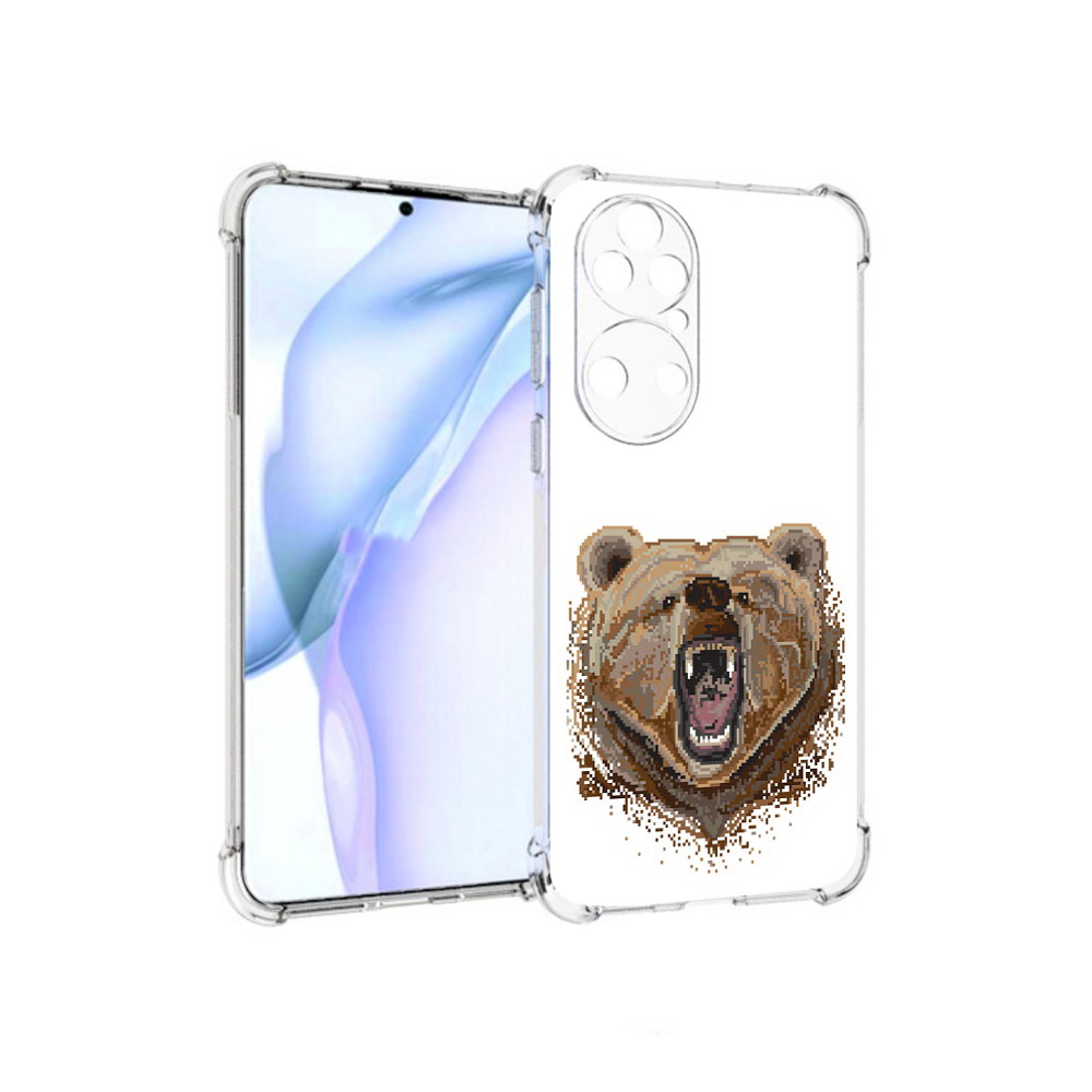 

Чехол MyPads Tocco для Huawei P50 пиксельный медведь, Прозрачный, Tocco