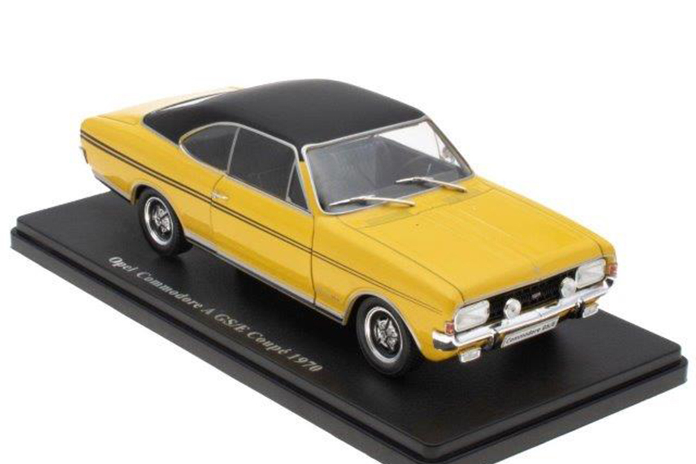 

Модель коллекционная ALTAYA Opel commodore a gs/e coupe 1970 yellow/black, Желтый