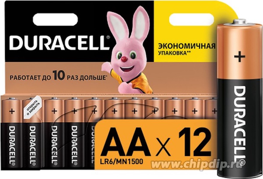 DURACELL 81545412 элемент питания DURACELL LR6/MN1500 (к-т 12 шт.) AA (батарейка) [9135863