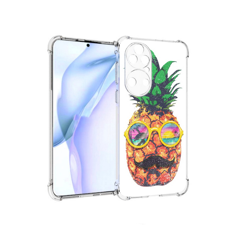 

Чехол MyPads Tocco для Huawei P50 прикольный ананас с лицом, Прозрачный, Tocco