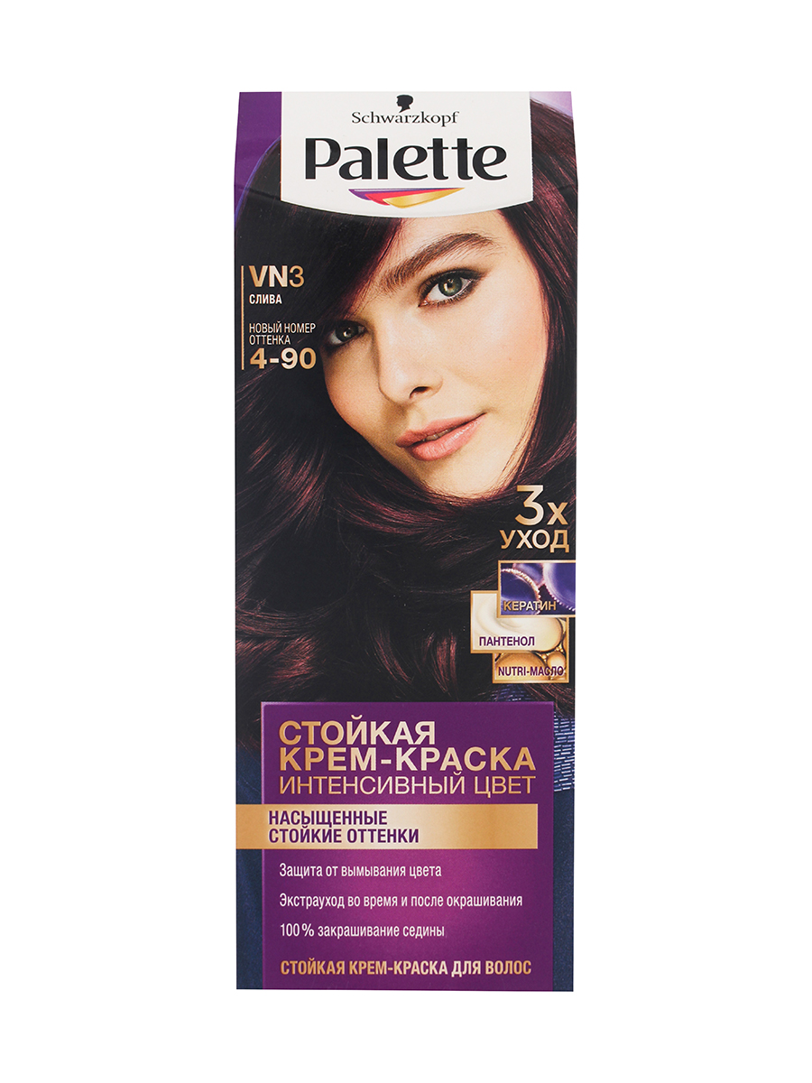 Стойкая крем-краска Palette VN3 (4-90) Слива