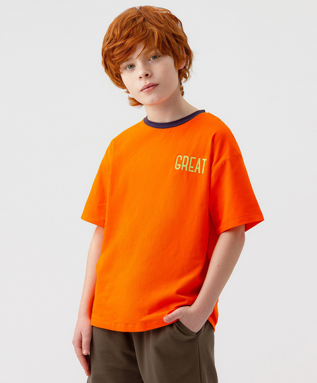 

Футболка детская Button Blue 123BBBJC12026100, цвет оранжевый, размер 146, 123BBBJC12026100