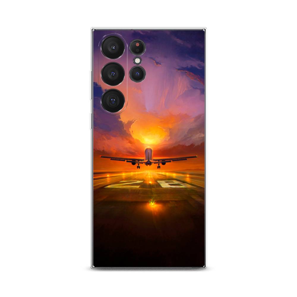 

Чехол на Samsung Galaxy S23 Ultra 5G "Самолет на посадке", Оранжевый;синий, 2107550-6