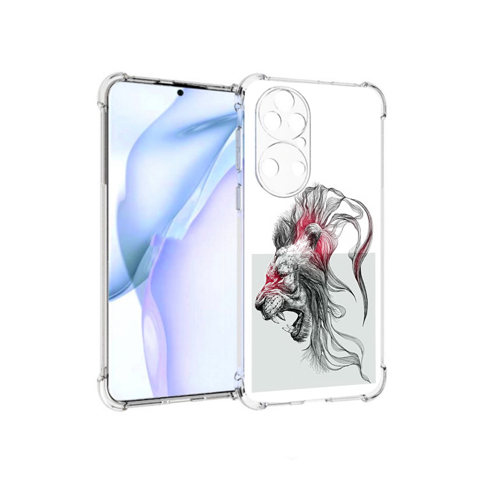 

Чехол MyPads Tocco для Huawei P50 разъяренный лев, Прозрачный, Tocco