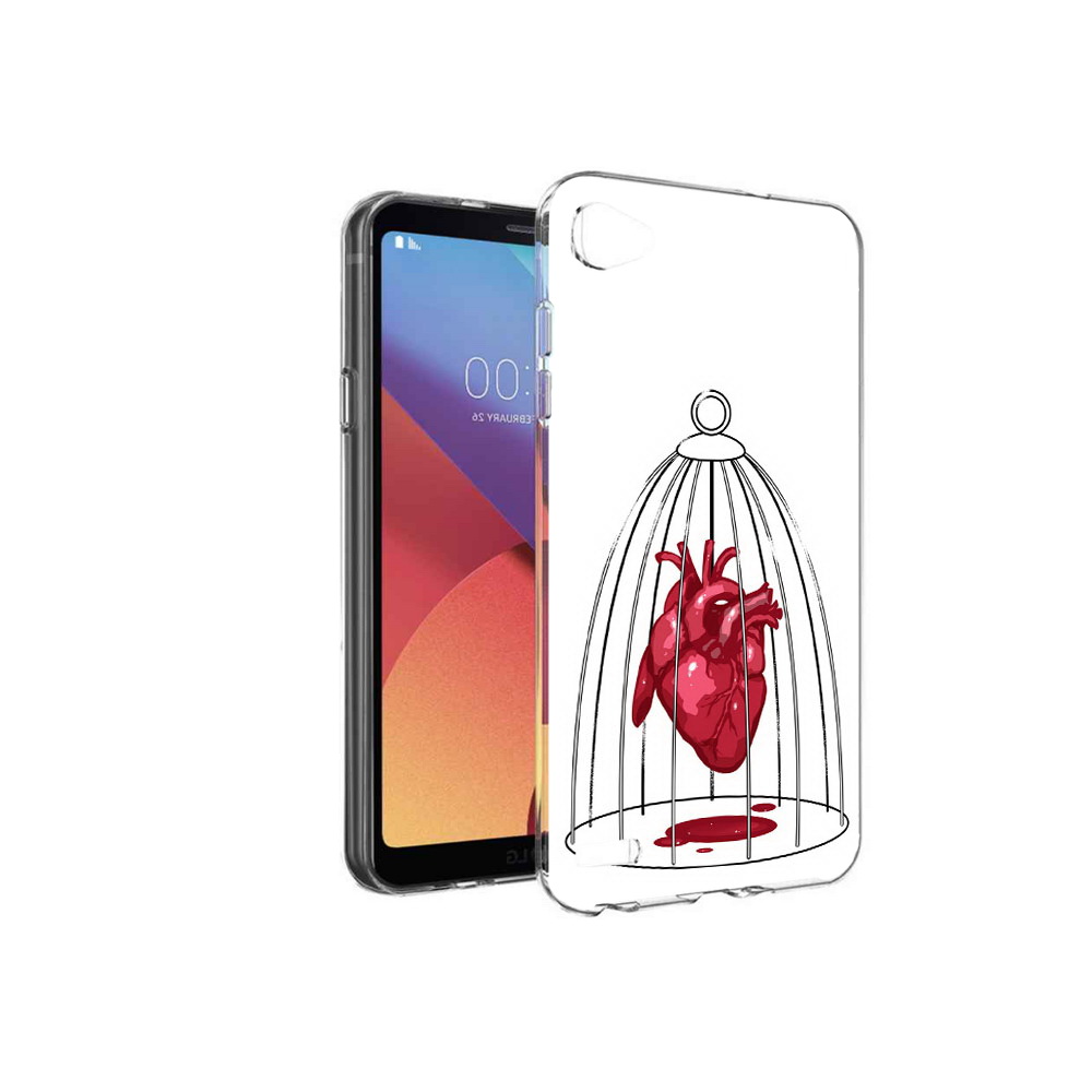 

Чехол MyPads Tocco для LG G6 mini сердце в клетке, Прозрачный, Tocco