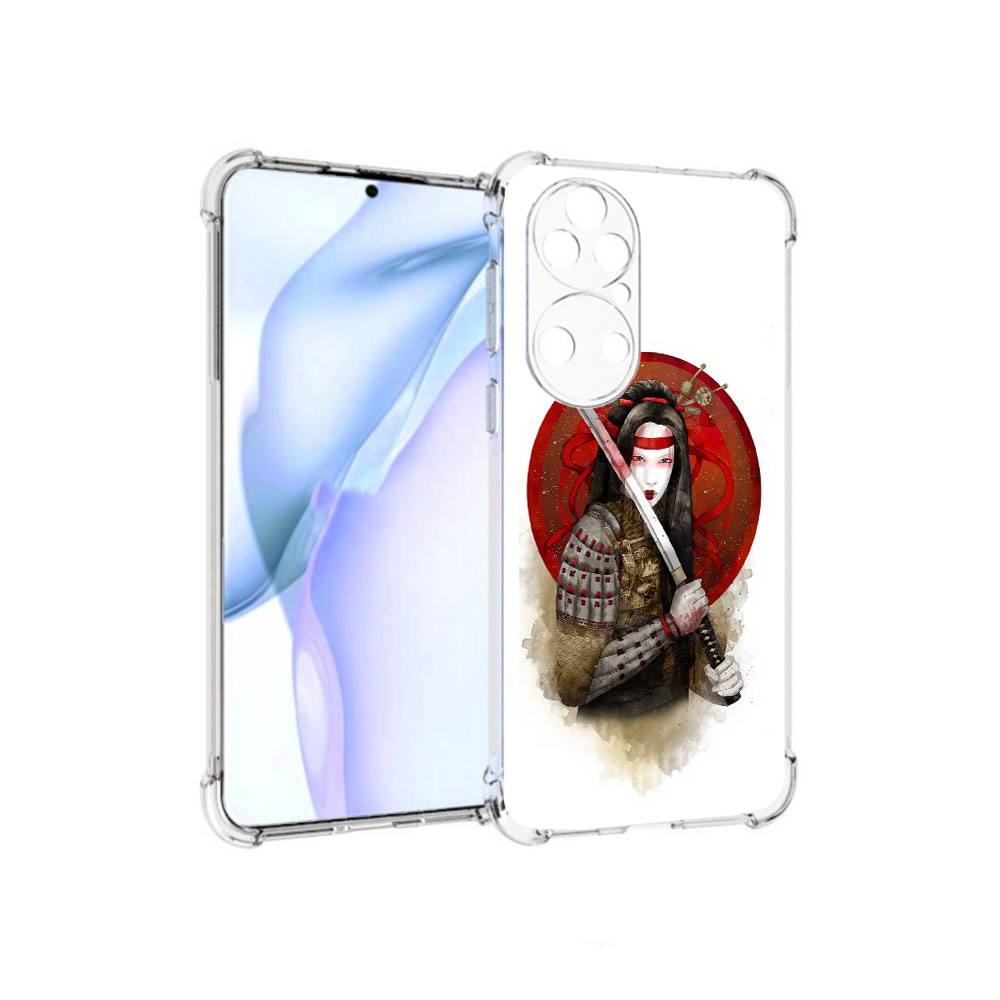 

Чехол MyPads Tocco для Huawei P50 рисованная девушка с катаной, Прозрачный, Tocco