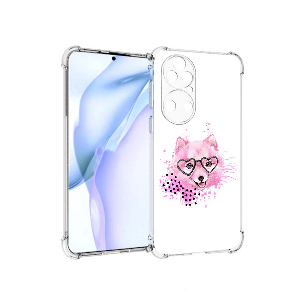 

Чехол MyPads Tocco для Huawei P50 розовый волченок, Прозрачный, Tocco